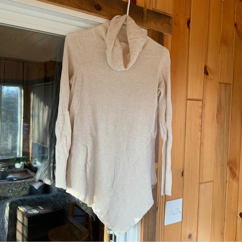 Cream color cowl neck sweater